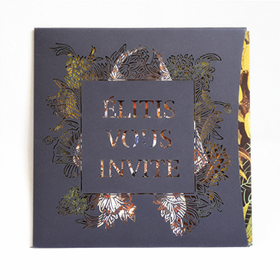 invitation découpe laser - motif floral
