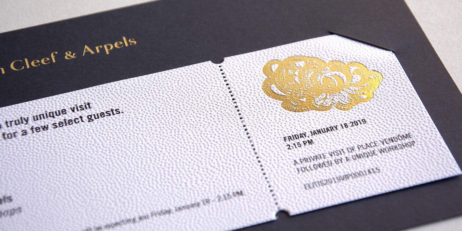 invitation luxe gold hot stamping fedrigoni