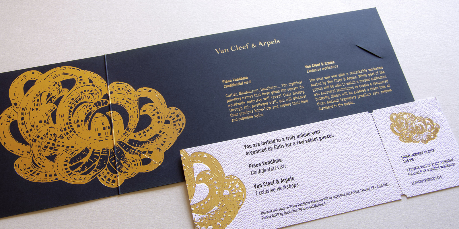 invitation luxe gold hot stamping