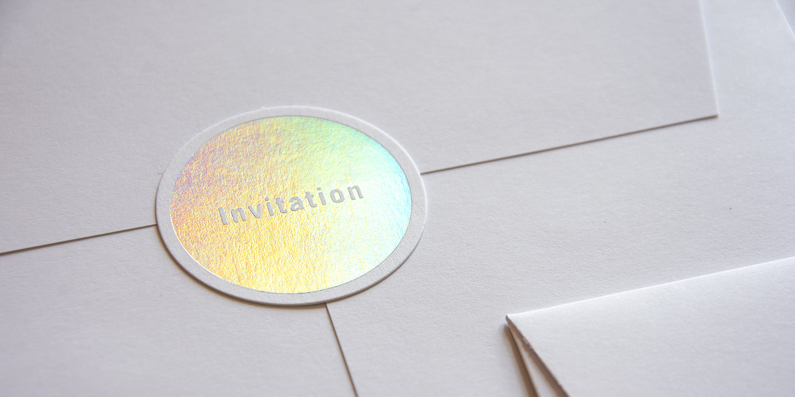 invitation holographic hot stamping paris deco off